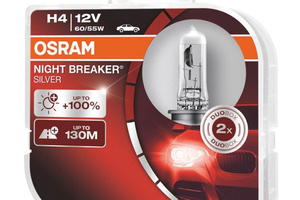 Osram H4 halogén izzók 12V NIGHT BREAKER SILVER 100 2 db