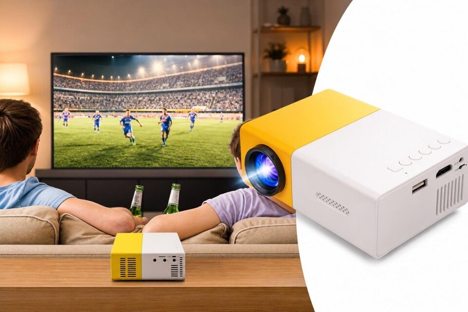 Μίνι προβολέας Nebura, HDMI, AUX, AV, 50-150cm