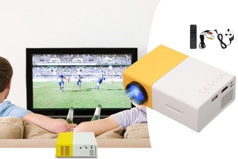 Nebura mini projektor, HDMI, AUX, AV, 50-150 cm