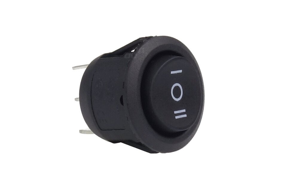 Crni okrugli prekidač 12 / 230V BU03