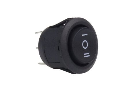 Crni okrugli prekidač 12 / 230V BU03
