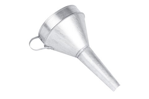 Ravni metalni levak za gorivo prečnika 17 cm