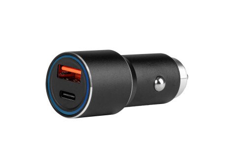 Incarcator auto din aluminiu PCH PRO-08 USB-C+USB 38W 12/24V