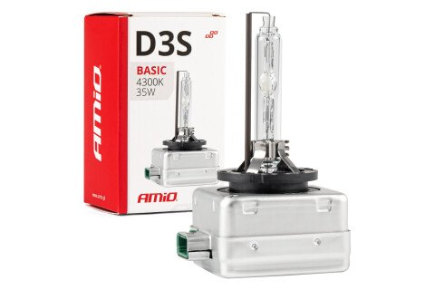 Lampadina allo xeno, filamento xenon D3S 35W 4300K AMiO BASIC