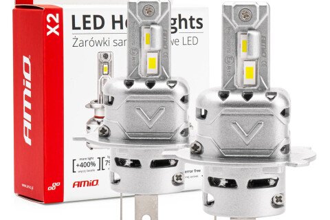 Becuri auto LED AMiO H4 seria X2