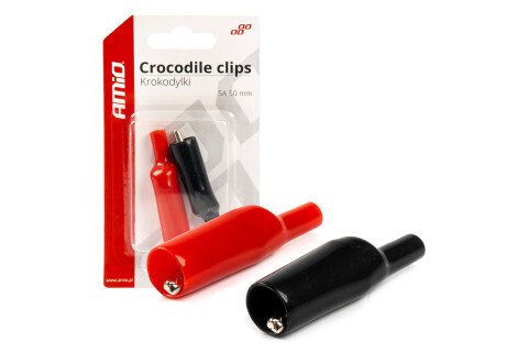 Krokodylki do biegunów akumulatora 5A AMIO-03045