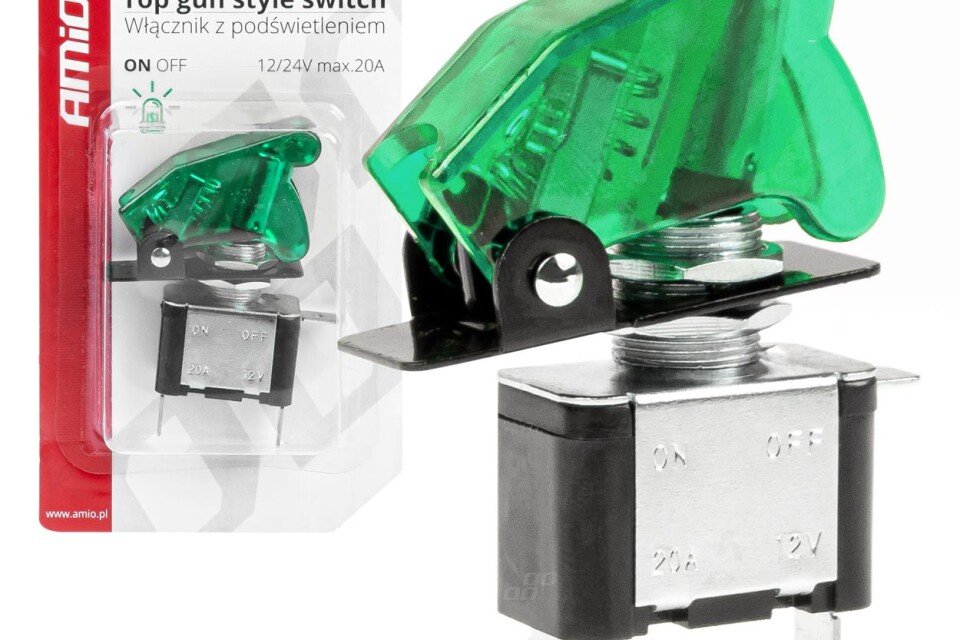 Osvětlený spínač TOP GUN AMIO-03093