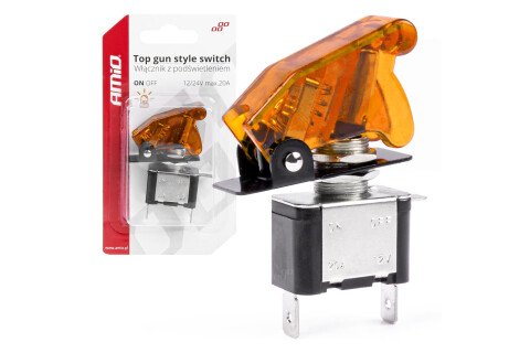 Interruttore ON OFF Top Gun con illuminazione arancione AMIO-03094