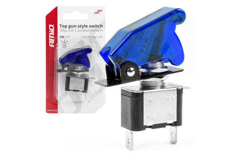 Interruttore TOP GUN, illuminazione blu AMIO-03096