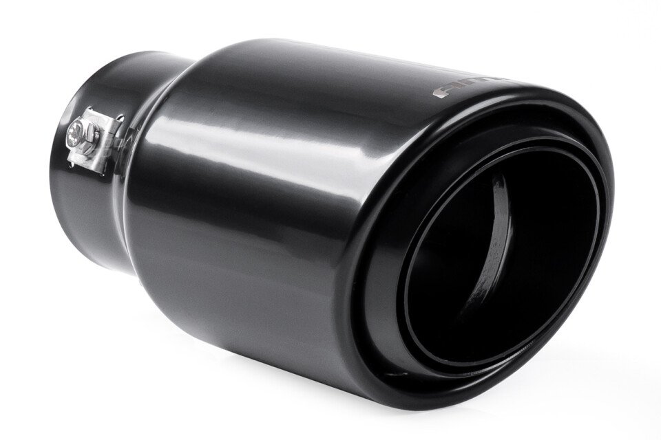 MT 024B Edelstahl-Schalldämpferspitze Schwarz AMIO-03169