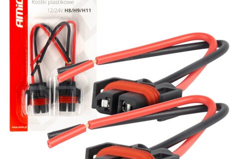 Lapos kerámia kockák H8 H9 H11 dugós csatlakozó AMIO-03182