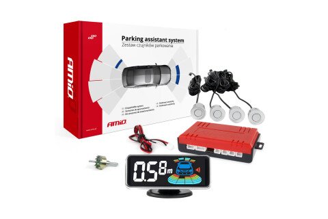 Srebrni LED 3D parking senzori AMIO-03187