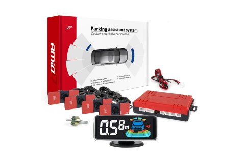 Schwarze 3D-LED-Rückfahrsensoren AMIO-03190