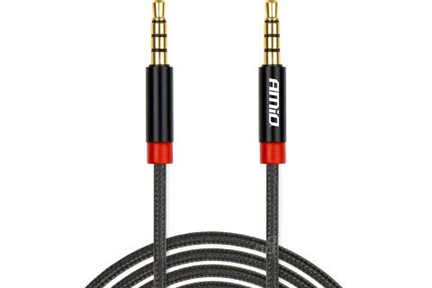 AUX MINI JACK Kabel 3,5 mm geflochten 200 cm AMIO-03270