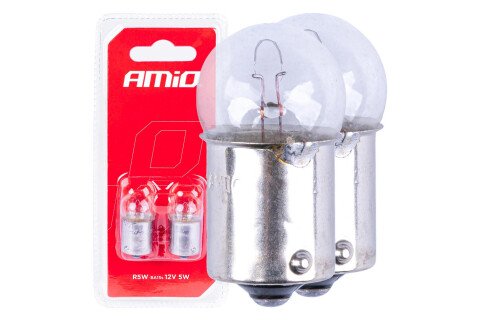 Lampadine alogene R5W BA15s 12V 2 pz. Blister AMIO-03349