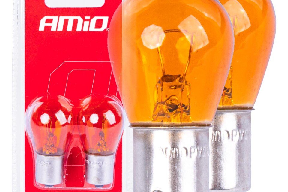 Halogene žarulje PY21W BAU15S 12V NARANČASTA 2 kom. AMIO-03352 blister