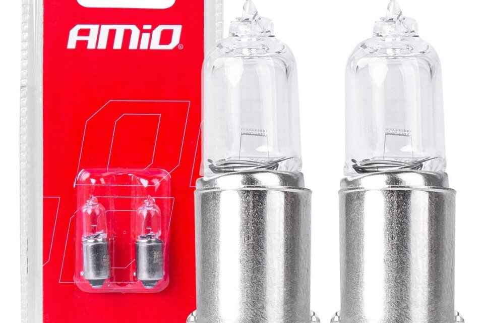 Żarówki halogenowe H5W 12V 5W BAX9S białe 2 szt. Blister AMIO-03354