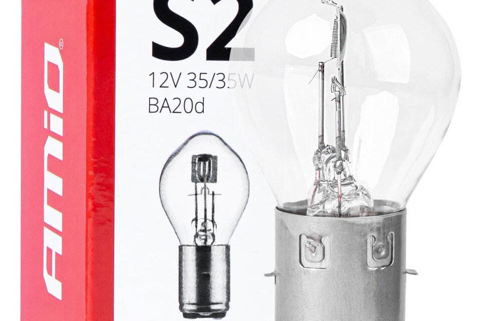 Halogén izzó S2 12V 35/35W BA20d AMIO-03368