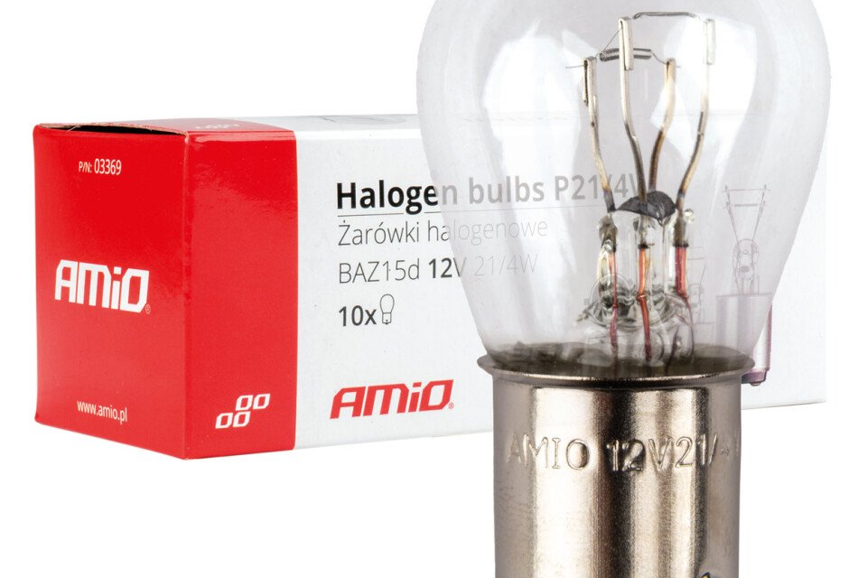 Halogenske žarnice P21/4W 12V BAZ15d 10 kom. AMIO-03369