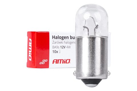 Halogén izzók T4W 12V 4W BA9S 10db AMIO-03370