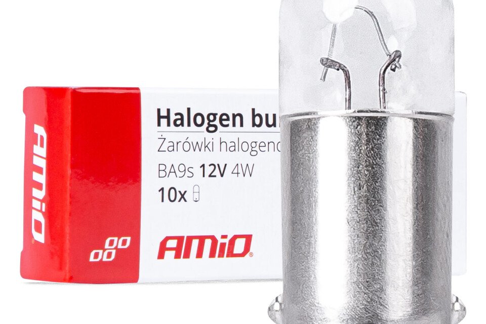 Halogén izzók T4W 12V 4W BA9S 10db AMIO-03370