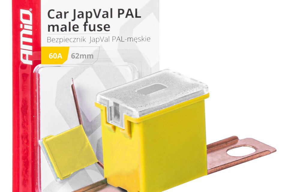 Fusibile per auto maschio JAPVAL PAL 62mm 60A AMIO-03430