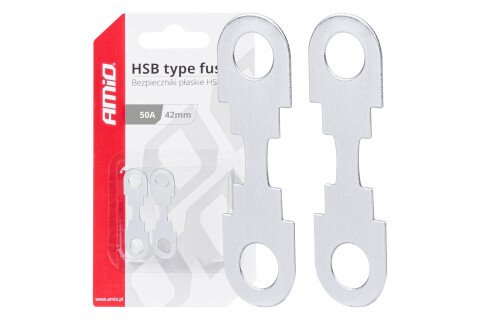 Ploščate trakaste varovalke 2 kosa HSB 42mm 50A AMIO-03499