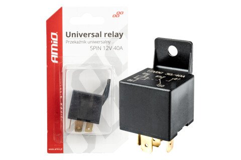 Univerzalni auto relej 5 PIN 40A 12V automatska dnevna svetla AMIO-03509
