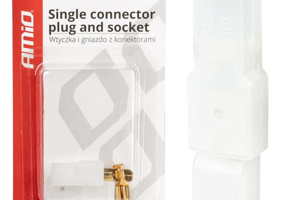 Wtyczka, gniazdo, złącze kostki, 1 PIN + złącza AMIO-03511