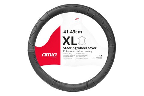 Δερμάτινο κάλυμμα τιμονιού XL 41-43cm SWC-49-XL AMIO-03553