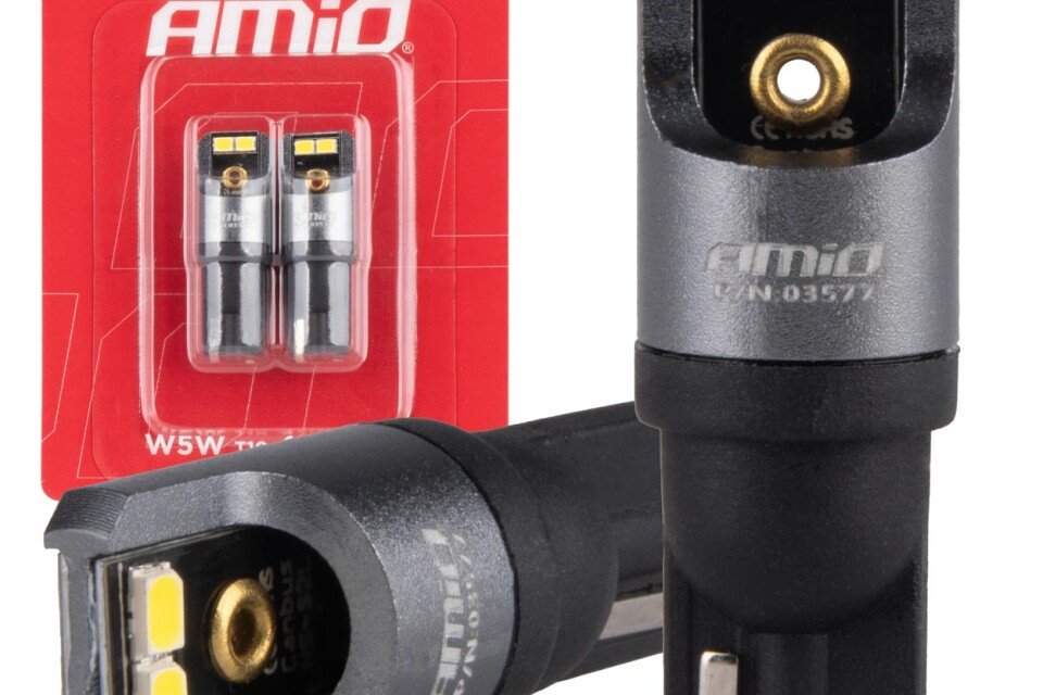 CANBUS PRO T10 W5W becuri LED 4x2016 SMD alb 12V 24V AMIO-03577
