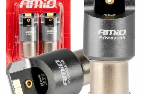 Λαμπτήρες LED CANBUS σειρά PRO BA15S P21W 4x3030 SMD Λευκό 12V 24V AMIO-03583