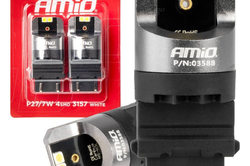 CANBUS PRO serija LED žarnice 3157 P27/7W 4x3030 SMD Bela 12/24V AMIO-03588