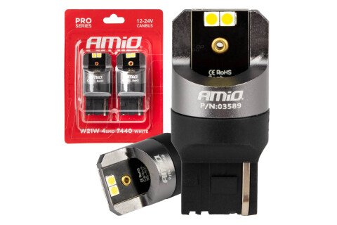 CANBUS PRO serija LED sijalice 7440 V21V 4k3030 SMD bela 12V 24V AMIO-03589