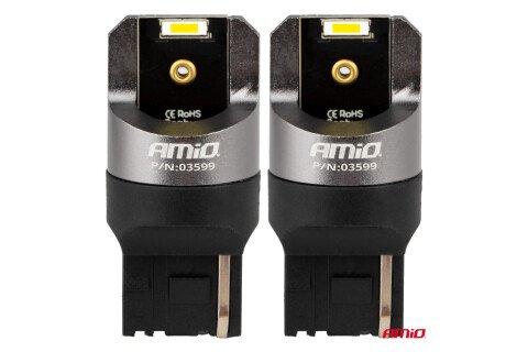 LED žarnice FULL CANBUS W21W 2SMD 7440 BELA AMIO-03599