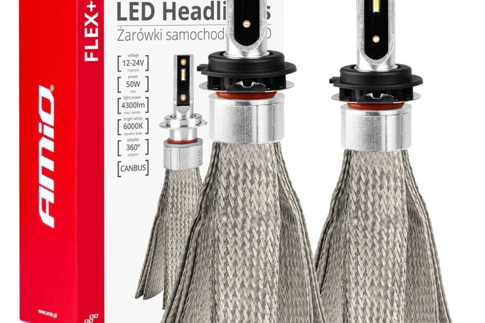 FLEX+ H7-6 LED autožárovky 12v 24v 6000k canbus AMIO-03662