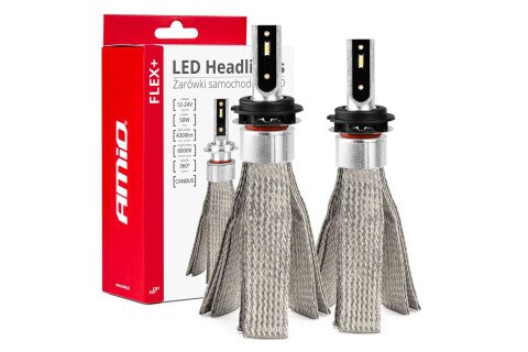 FLEX+ H7-6 LED autožárovky 12v 24v 6000k canbus AMIO-03662