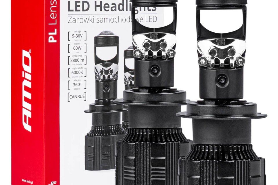 Żarówki samochodowe LED PL Lens H7 AMIO-03668