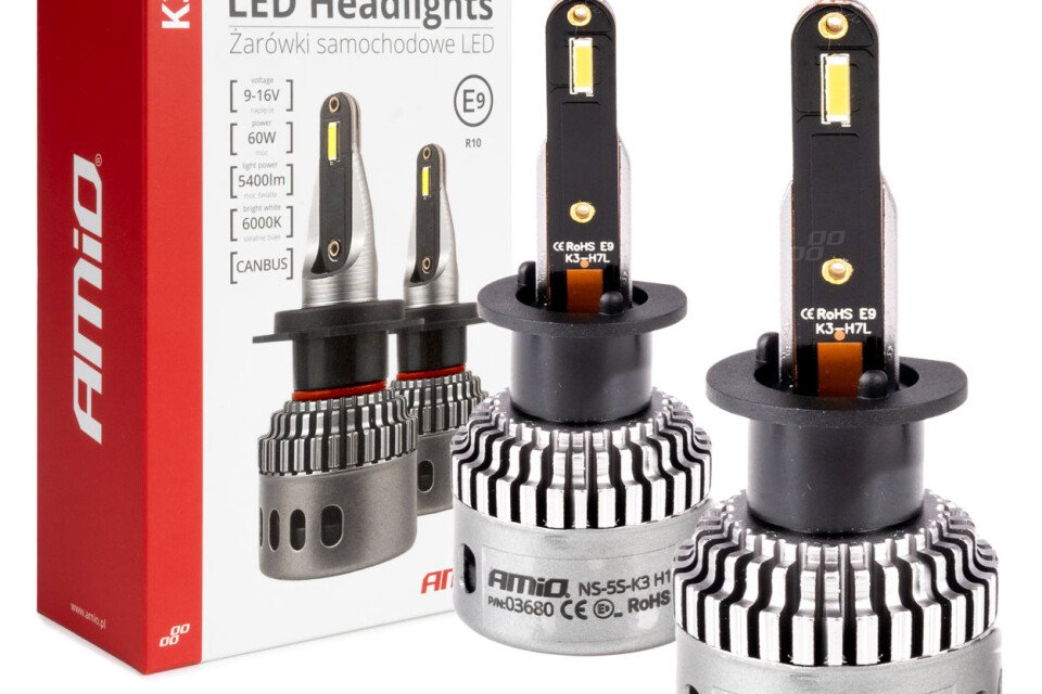 LED auto sijalice K3 H1 serija 12v 6000k canbus AMIO-03680