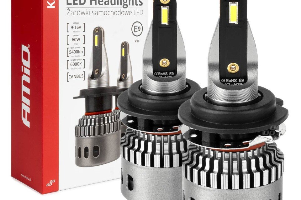 LED autožárovky K3 série H7-6 12V 6000k canbus AMIO-03685