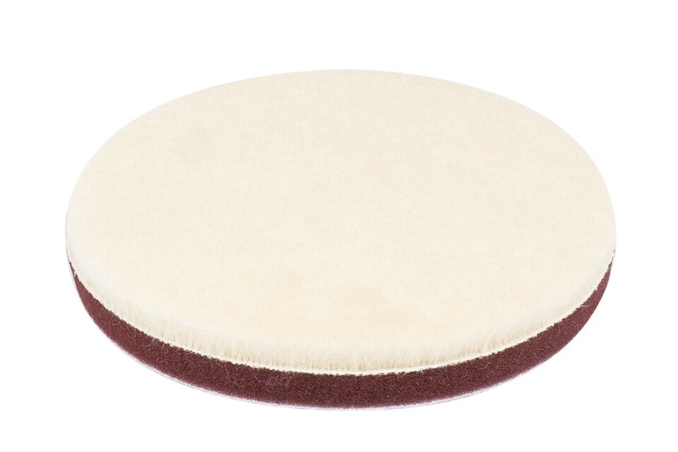 Volnena polirna blazinica za poliranje krzna trda trda z Velcro 125 mm AMiO-03706