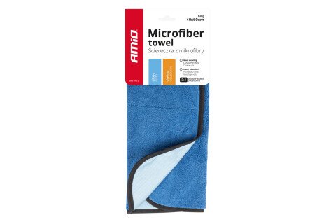 Mikroszálas mosáshoz, ablaktisztításhoz és autó szárításához 2 az 1-ben 60x40 cm AMIO-03748