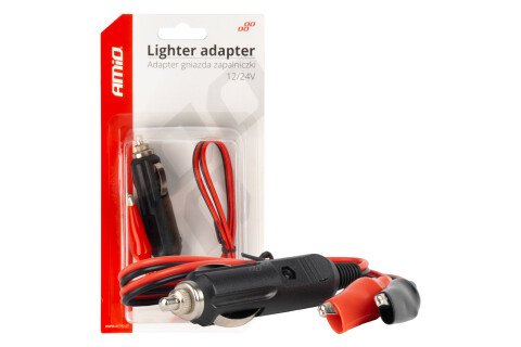 Адаптер за гнездо за запалка с крокодил изход 12V 24V 60cm AMIO-03802