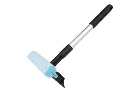 Pralnik za stekla, stekla in ogledala + teleskopski vodni otiralnik iz aluminija 35/48 cm AMIO-03853