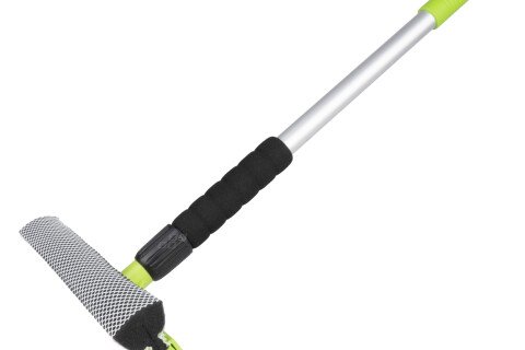 Myčka skla, skla a zrcadel + hliníková teleskopická stěrka na vodu 55/80 cm AMIO-03856