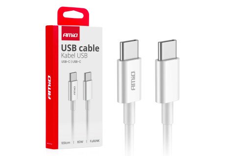 USB-C - USB-C töltőkábel 60W 100cm FullLINK AMIO-03896