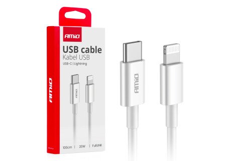 USB-C kabel za punjenje - LIGHTNING IPHONE PD 20W 100cm FullLINK AMIO-03898