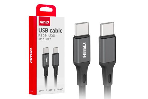 USB-C - Καλώδιο φόρτισης USB-C 60W 100cm FullLINK AMIO-03902