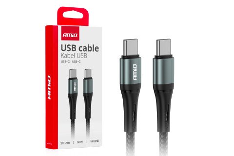 USB-C - USB-C töltőkábel 60W 200cm FullLINK AMIO-03915