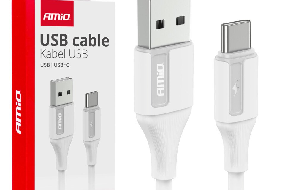 USB-A - USB-C 3A кабел за зареждане 100 cm FullLINK AMIO-03917